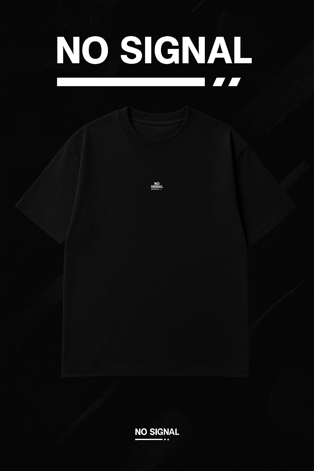 NO SIGNAL Black Tee